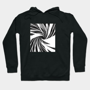 Swirling monochrome funnel Hoodie